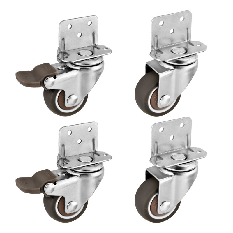 Baby Nursery Trolley - 4 Stuks L Type Meubelwielen Zware