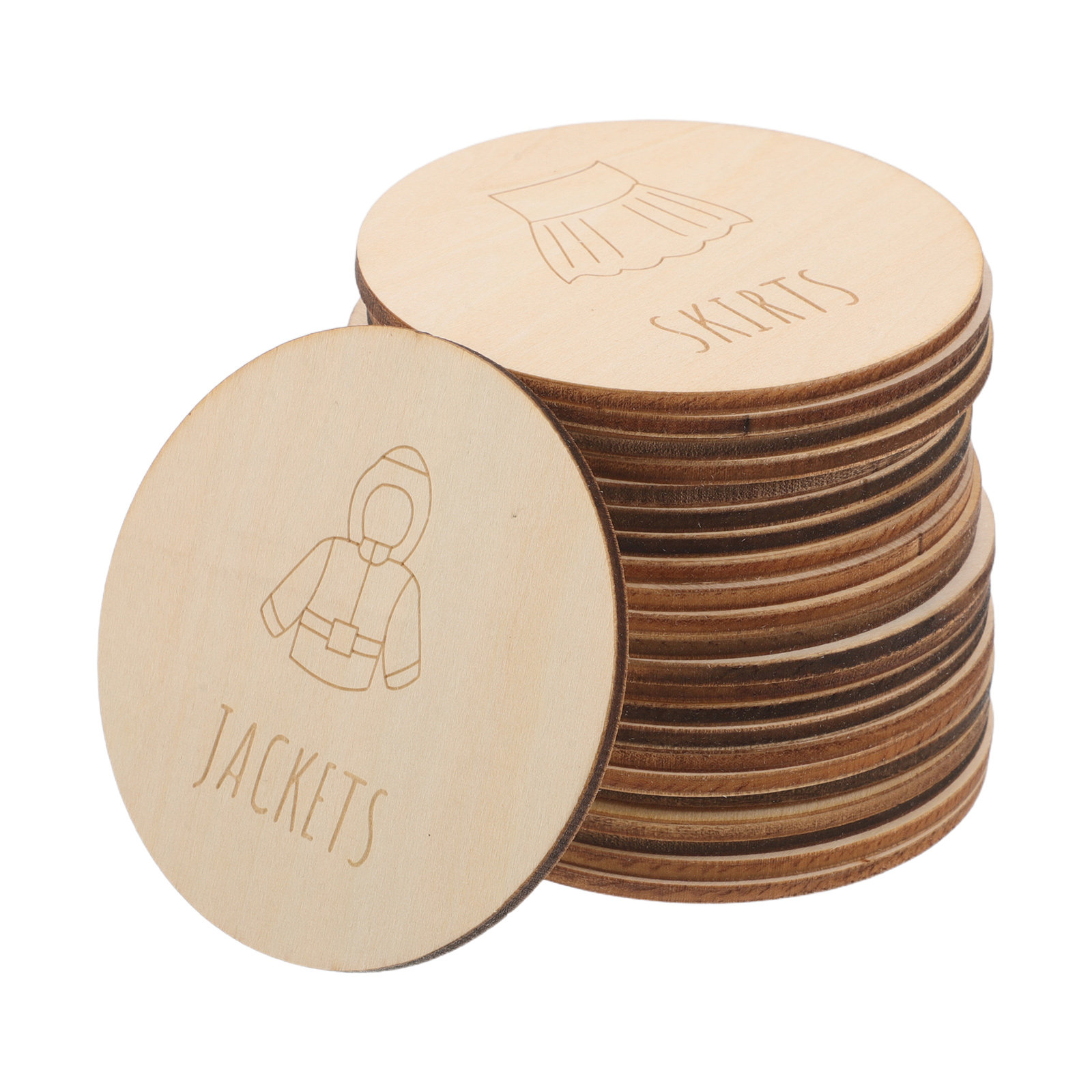 Baby Nursery Closet Organization - 23 stuks houten kinderkamerlabels voor babykleding