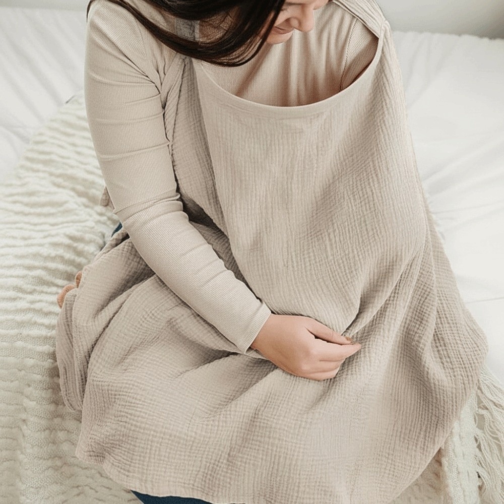 Nursing Cover Breastfeeding - Ademende borstvoedingshoes van katoenen mousseline, lichtgewicht