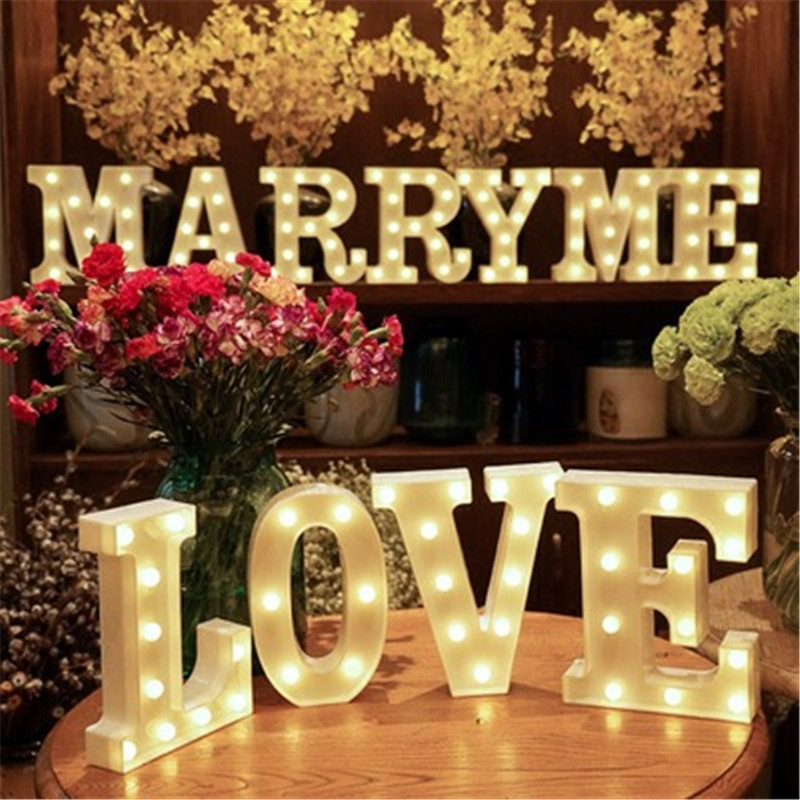 Baby Nursery Light - Decoratieve letters alfabet letter LED-verlichting lichtgevend