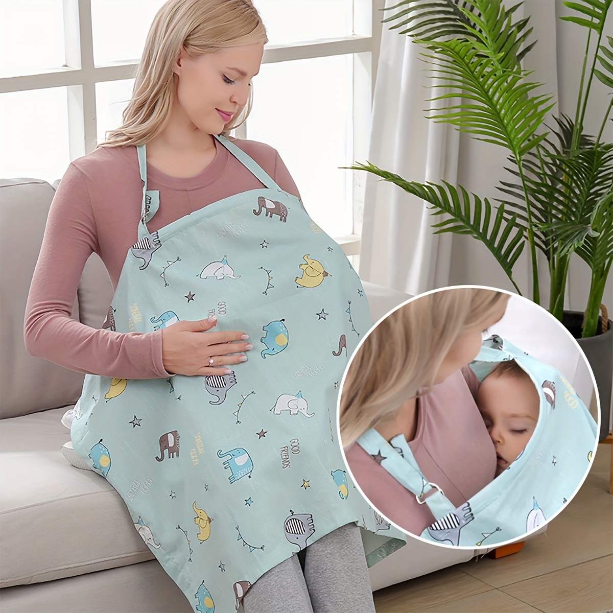 Nursing Cover Breastfeeding - Zwangerschapsvoedingshoes sjaal, kinderwagen, autostoelhoes, lichtgewicht en