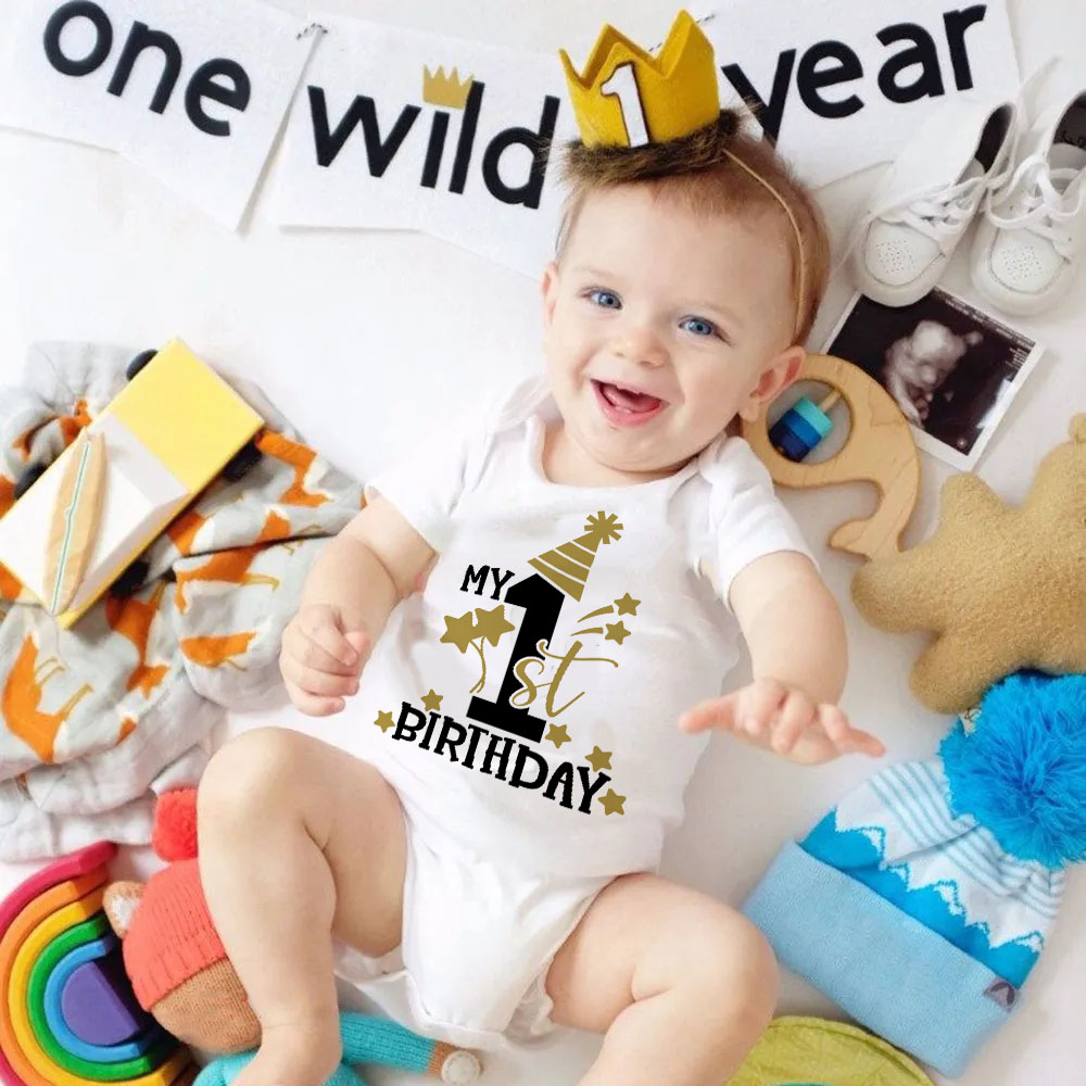 Baby Nursery Ideas Boy - Mijn 1e verjaardag pasgeboren romper zomer