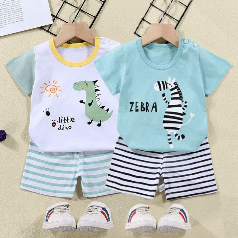 Baby Nursery Ideas Boy - Katoen Tees + Shorts 2-delige Trainingspak