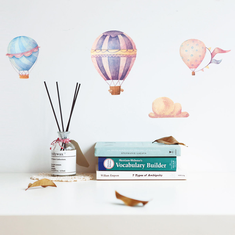 Baby Nursery Hot Air Balloon - Creatieve kleurrijke heteluchtballon muursticker voor kinderen