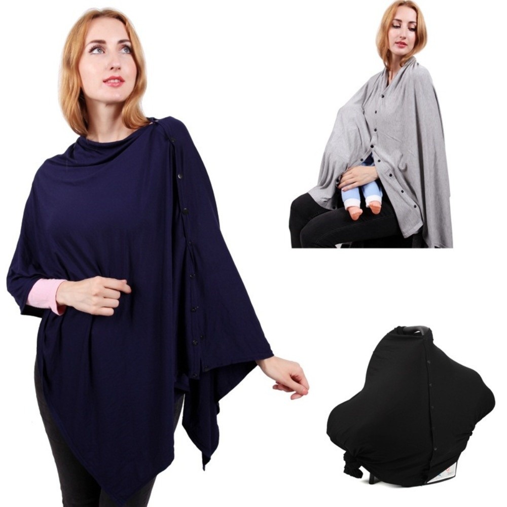 Nursing Cover Breastfeeding - Comfortabele borstvoedingsdekens met knopen, anti-blootstelling borstvoedingsdeken,