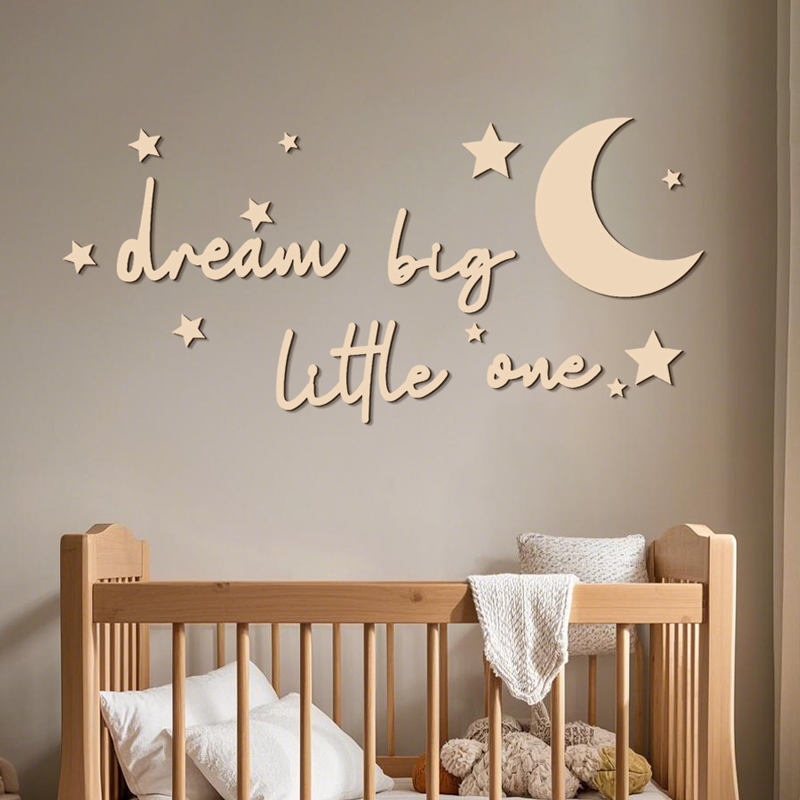 Baby Nursery Package - Dream Big Little One Houten Borden