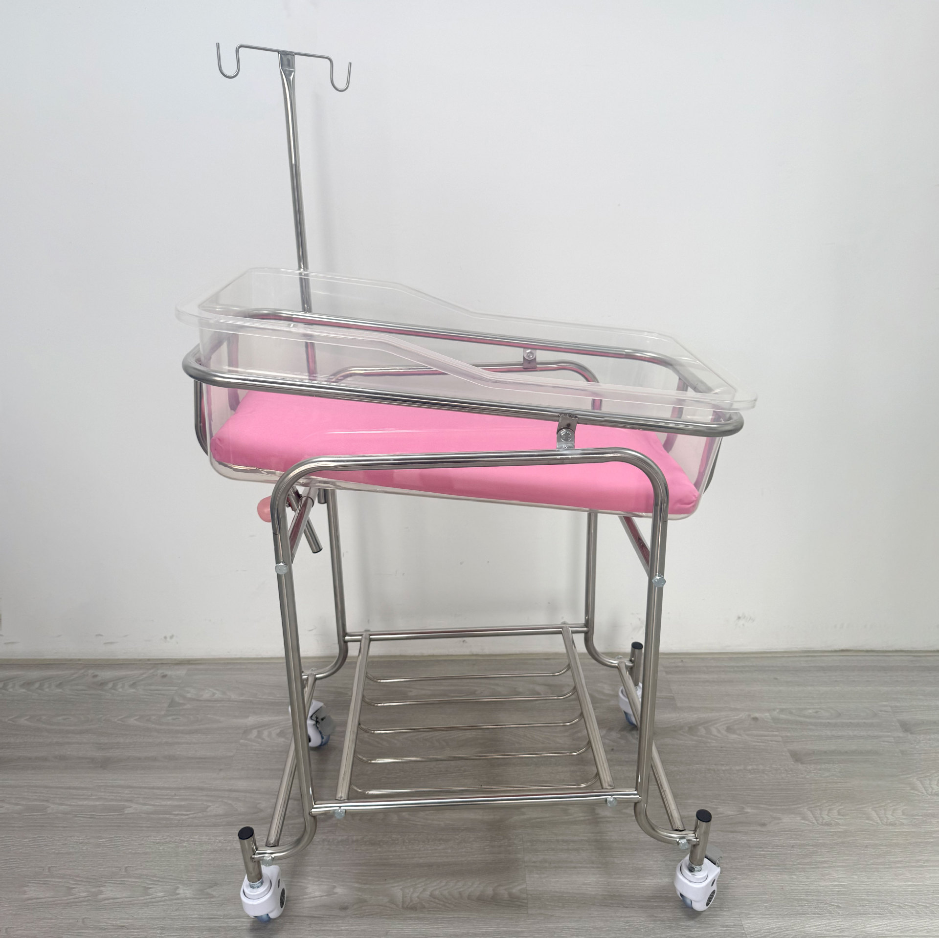Baby Nursery Trolley - RVS Babywieg Trolley Verstelbare Helling Anti-Spuug