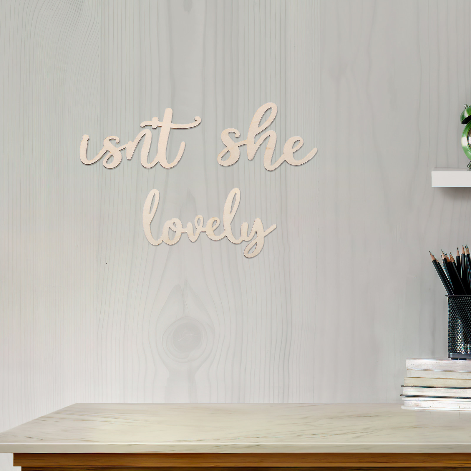 Baby Nursery Decor Girl - Houten bordje, houten wandsticker, babykamer decoratie,