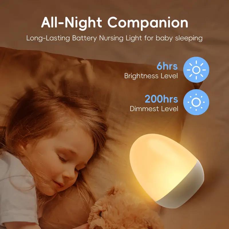 Baby Nursery Light - Touch-nachtlampje voor babykamer Oplaadbare draagbare kindereier-nachtlampje