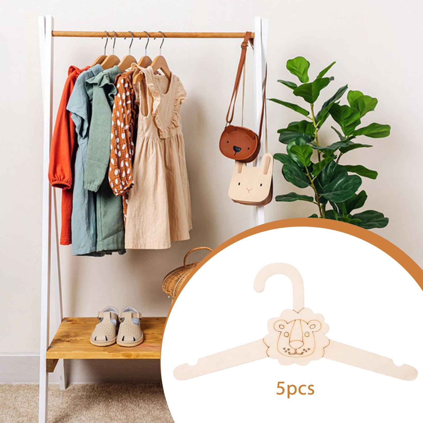 Baby Nursery Closet Organization - Kleine kledinghangers voor kinderkamer, houten antislip