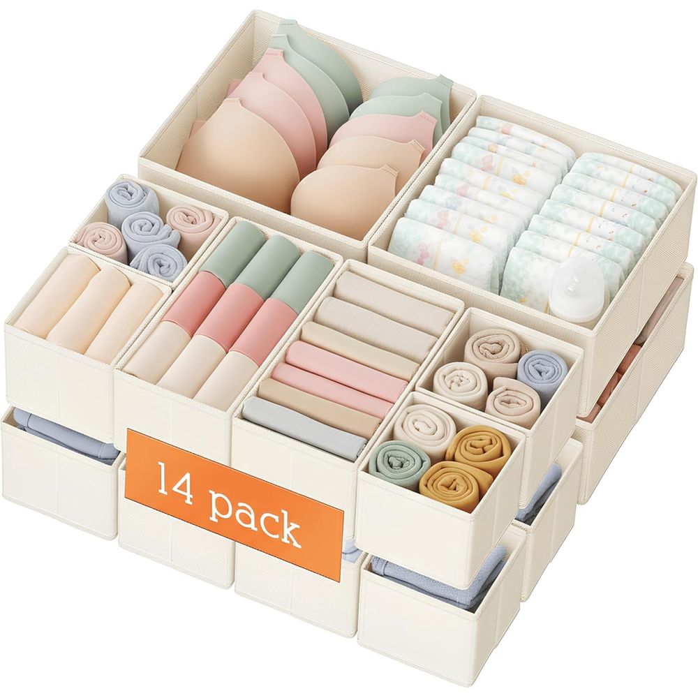 Baby Nursery Closet Organization - 14-delige opbergorganizer voor babykleding, ondergoed, sokken