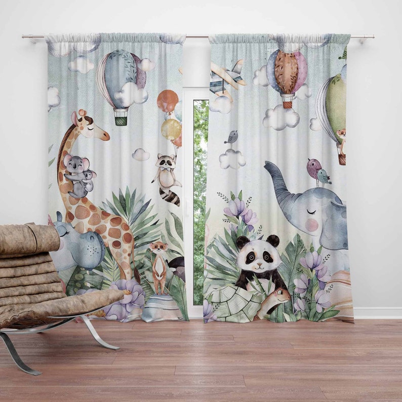 Baby Nursery Youtube - Safari Animal Party Kinderkamer Gordijn Kinderslaapkamer