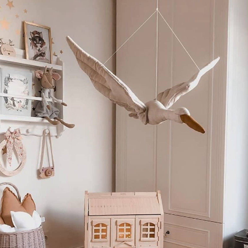 Baby Nursery Decor Girl - Nieuwe babykamerdecoratie creatieve wanddecoratie zwaan pluche