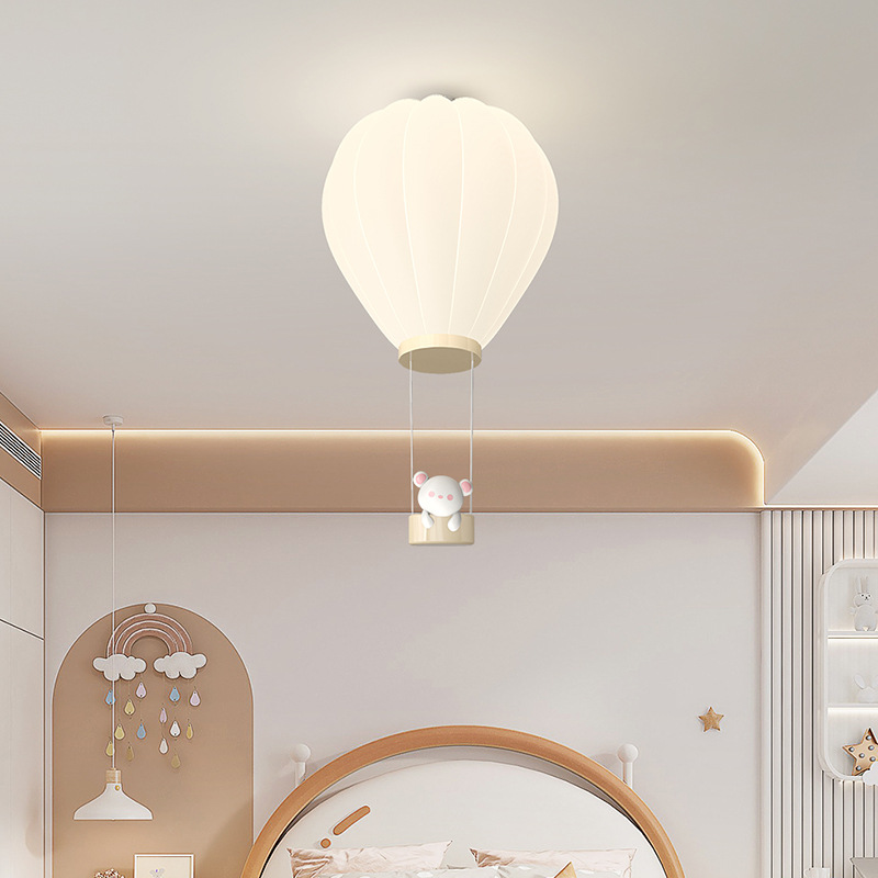 Baby Nursery Hot Air Balloon - Crèmekleurige kinderkamer plafondlampen Witte heteluchtballonlamp Creatieve
