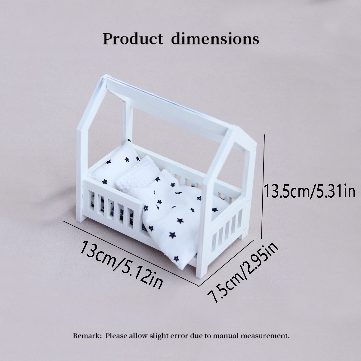 1:12 miniatuur houten babybedj - Baby Nursery Age recensie en prijs