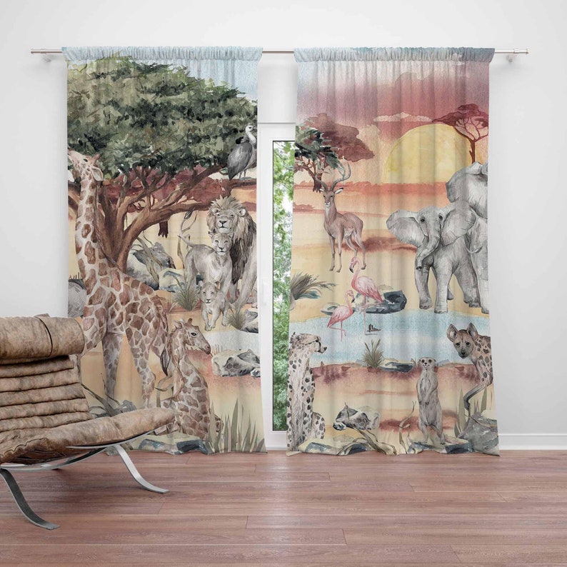 Safari Dieren Gordijn Kinderka - Baby Nursery Youtube recensie en prijs