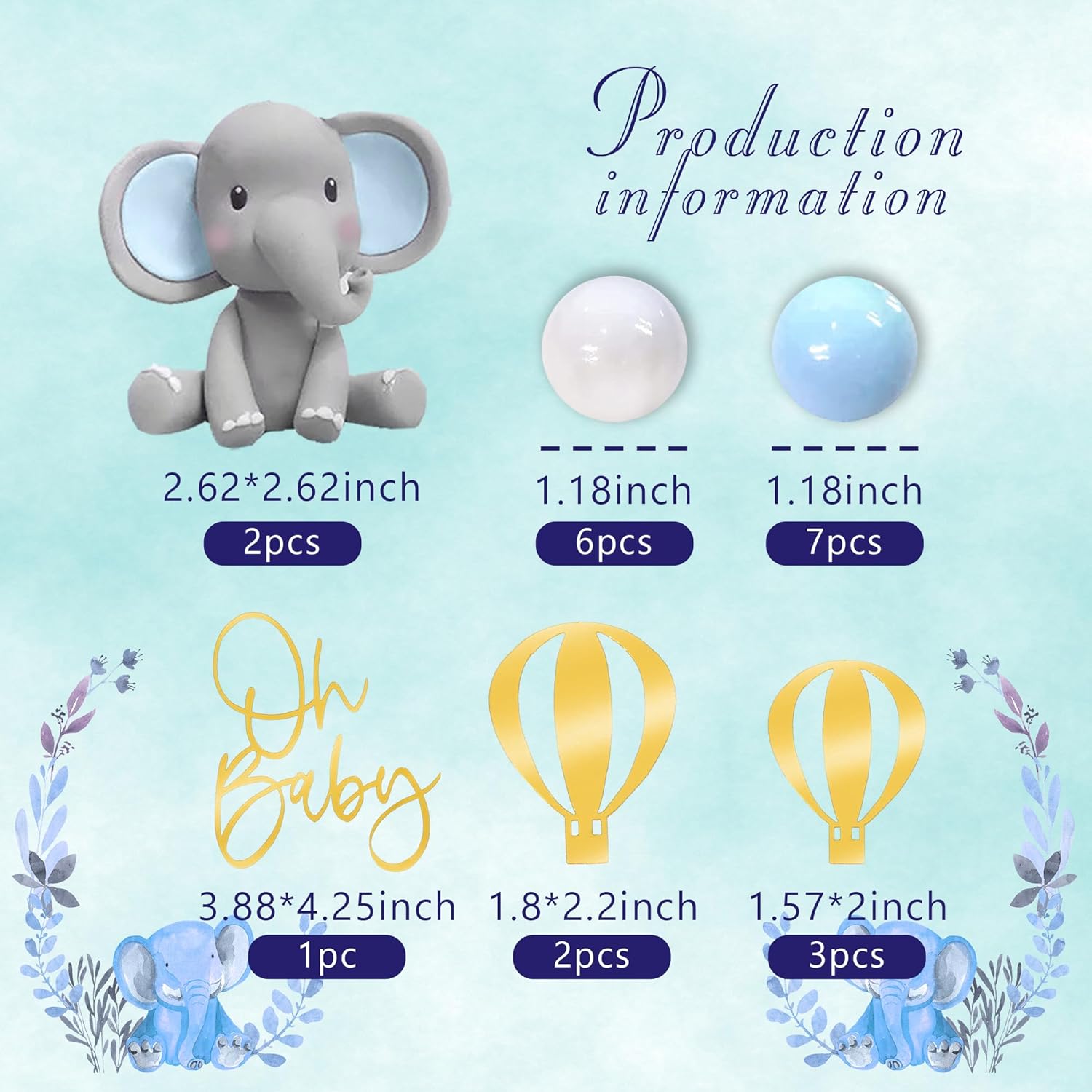 Olifant Taart Decoratie Baby T - Baby Nursery Hot Air Balloon recensie en prijs