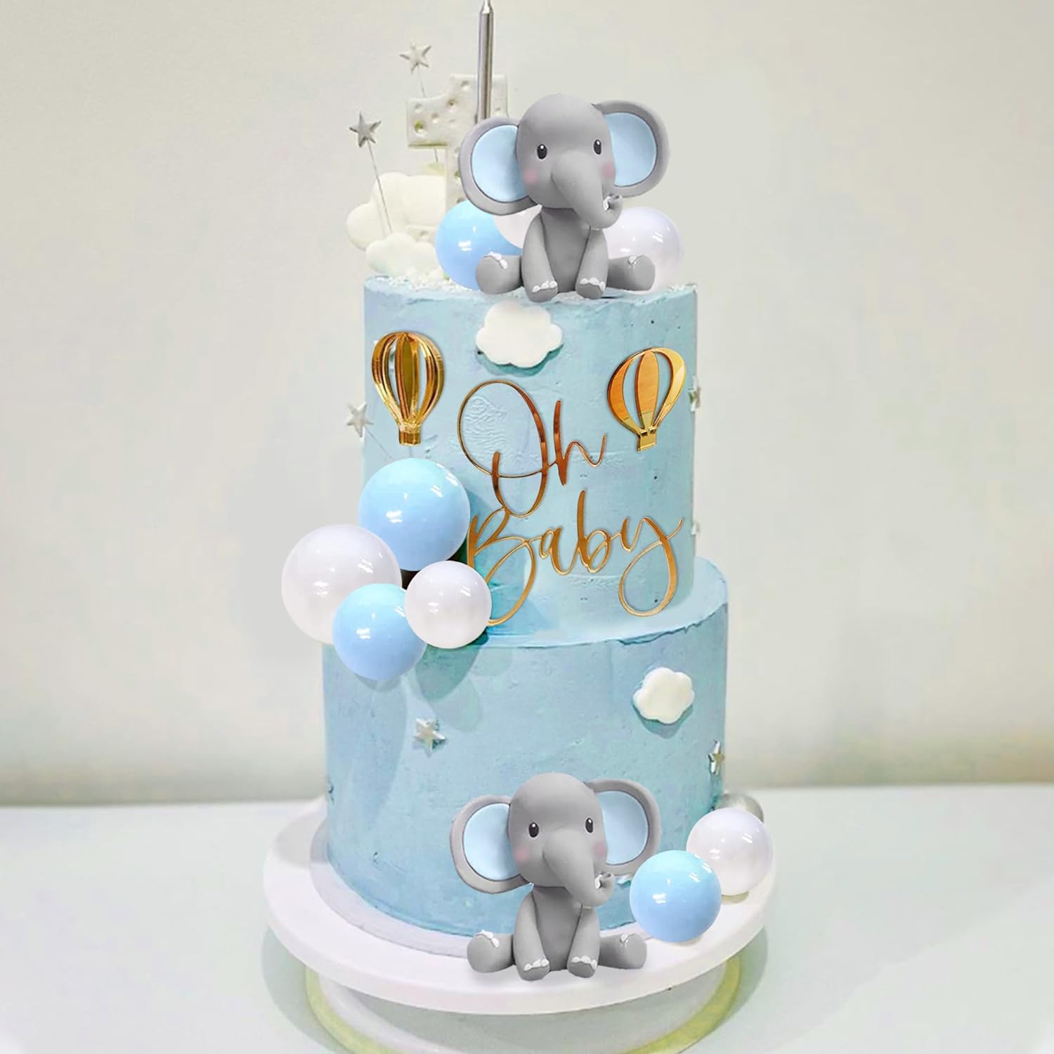 Olifant Taart Decoratie Baby T - Baby Nursery Hot Air Balloon recensie en prijs