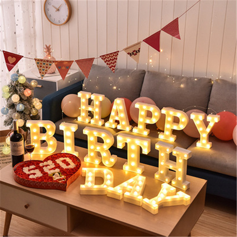 Decoratieve letters alfabet le - Baby Nursery Light recensie en prijs