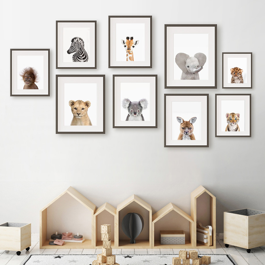 1 stuk frameloos canvas schild - Baby Zoo Nursery recensie en prijs