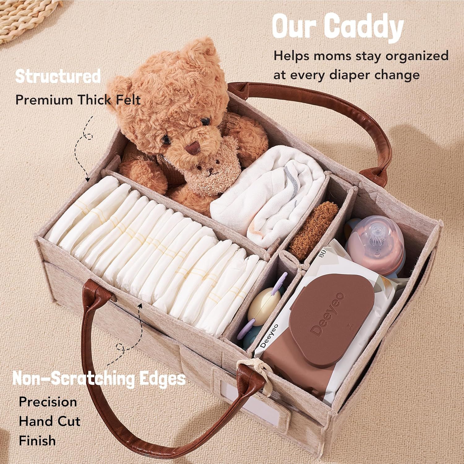 Baby Felt Opbergmandje voor de - Diaper Caddy Organizer recensie en prijs