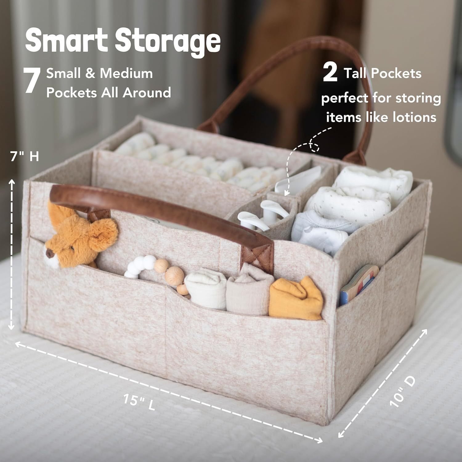 Baby Felt Opbergmandje voor de - Diaper Caddy Organizer recensie en prijs