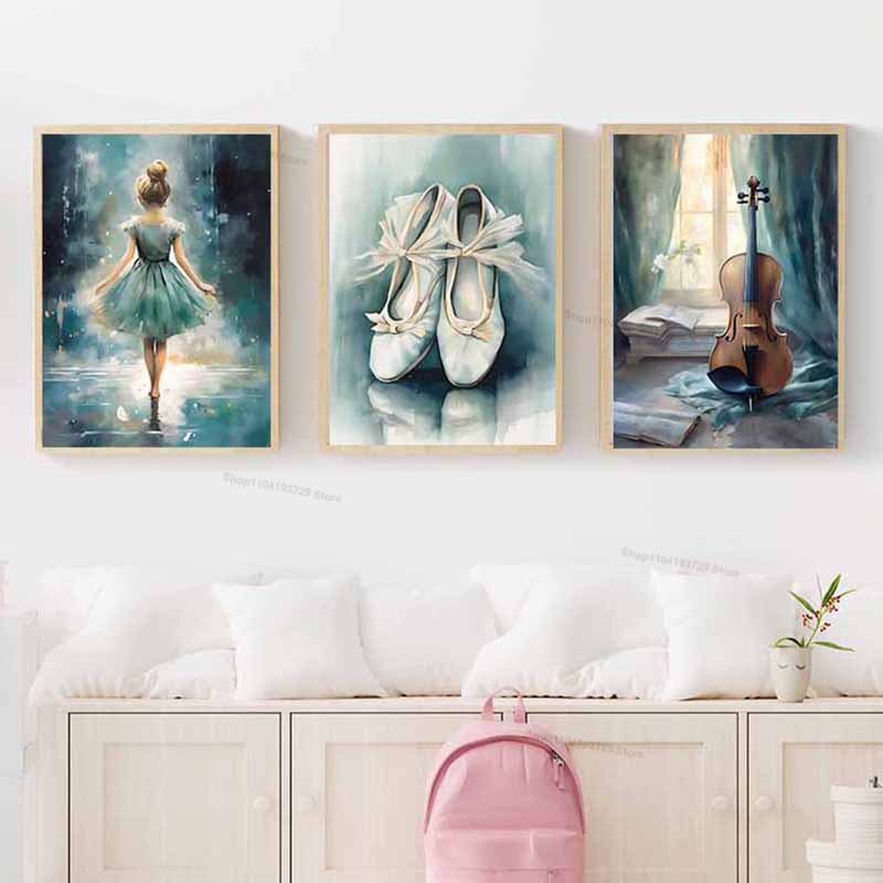 Aquarel Ballet Meisje Schoenen - Baby Nursery Decor Girl recensie en prijs
