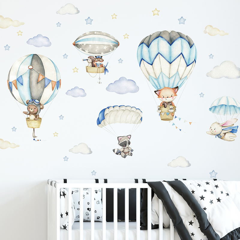 Cartoon Schattige Dieren Lucht - Baby Nursery Hot Air Balloon recensie en prijs