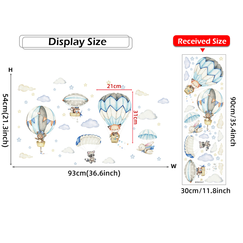 Cartoon Schattige Dieren Lucht - Baby Nursery Hot Air Balloon recensie en prijs