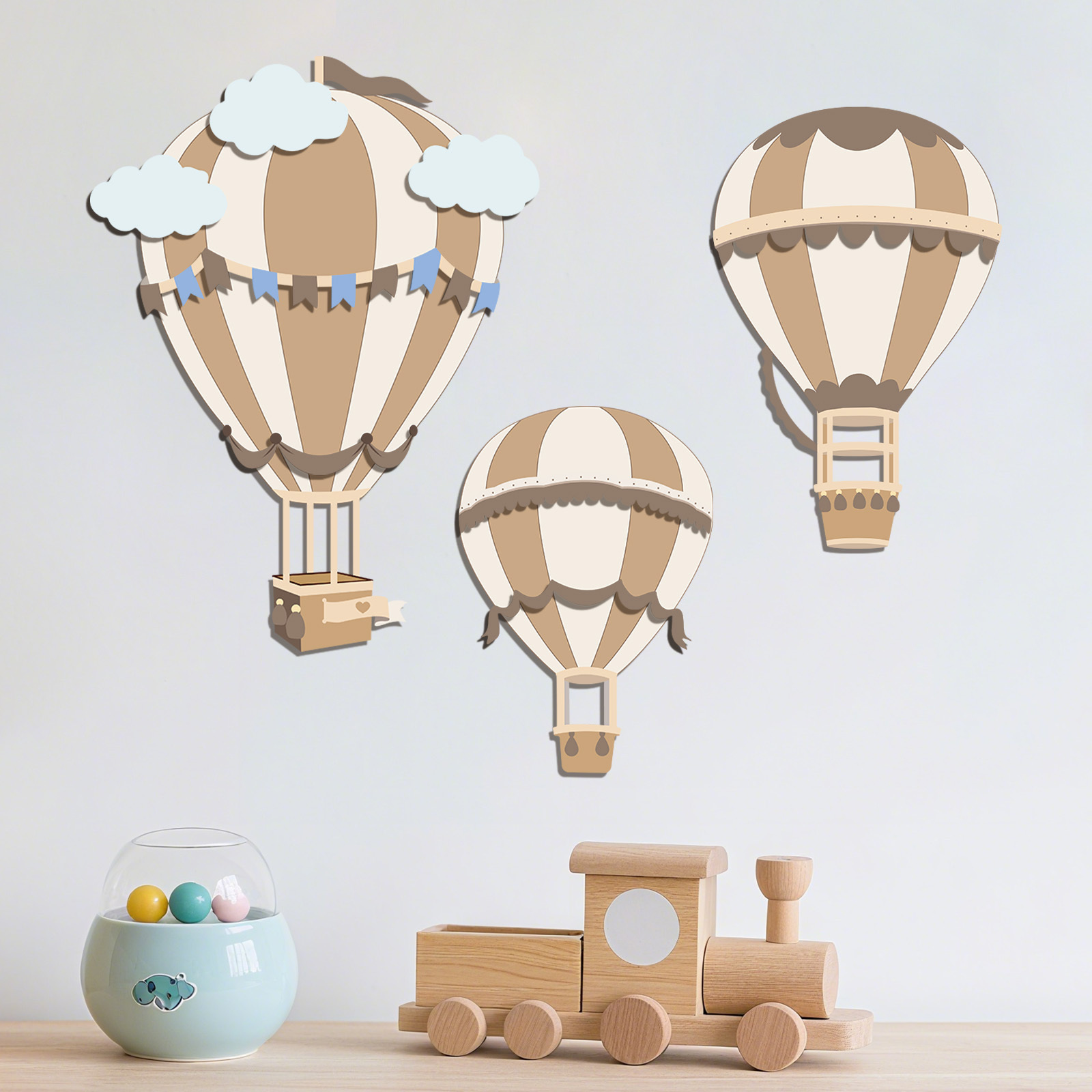 Neutrale Heteluchtballon Houte - Baby Nursery Hot Air Balloon recensie en prijs