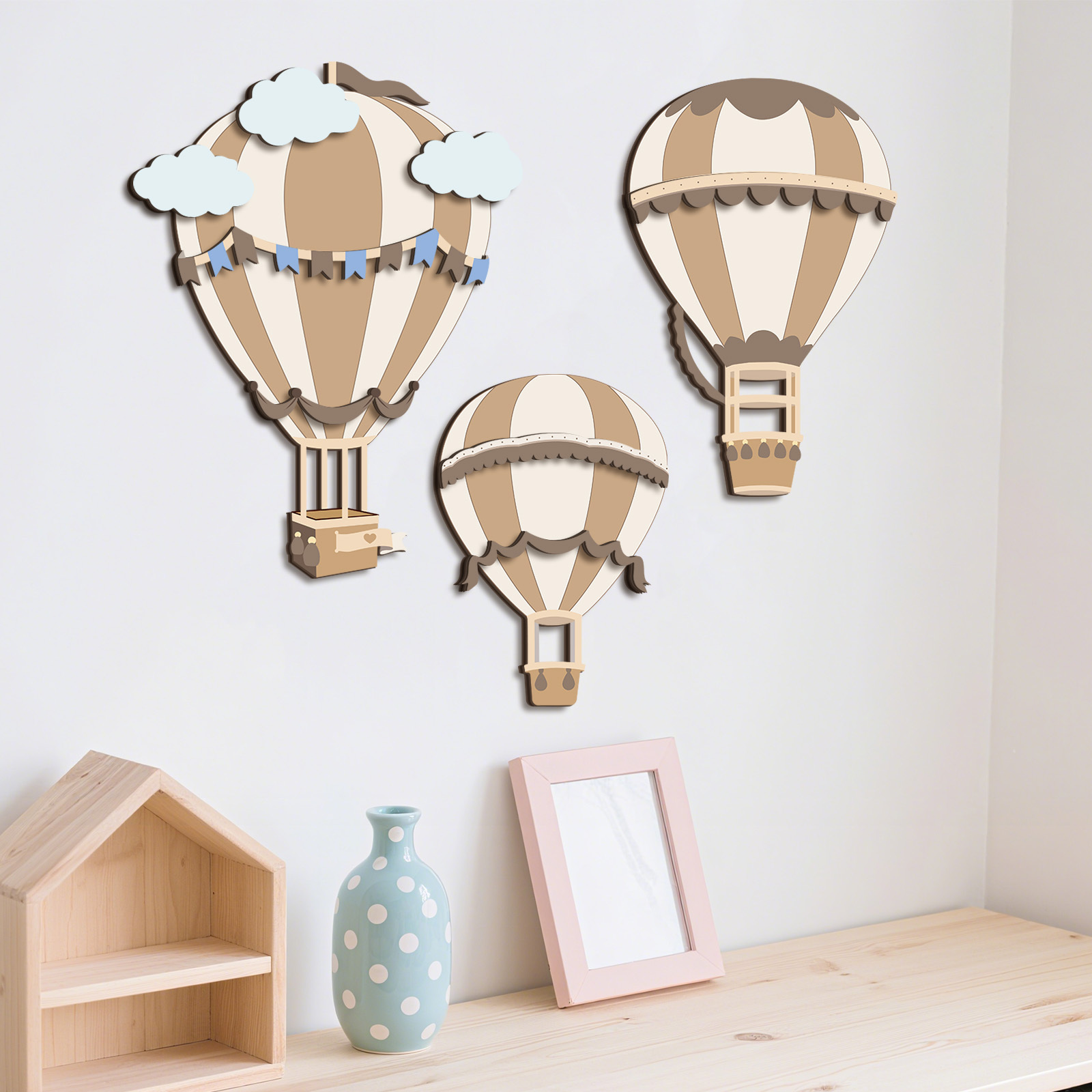 Neutrale Heteluchtballon Houte - Baby Nursery Hot Air Balloon recensie en prijs