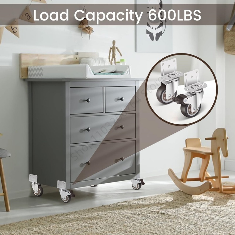 4 stuks L-type zware meubelwie - Baby Nursery Trolley recensie en prijs