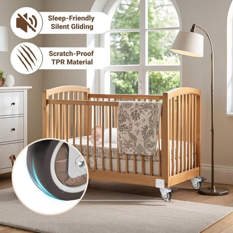 4 stuks L-type zware meubelwie - Baby Nursery Trolley recensie en prijs
