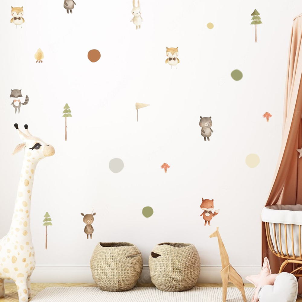 Cartoon Leuke Fox Konijn Diere - Baby Nursery Package recensie en prijs