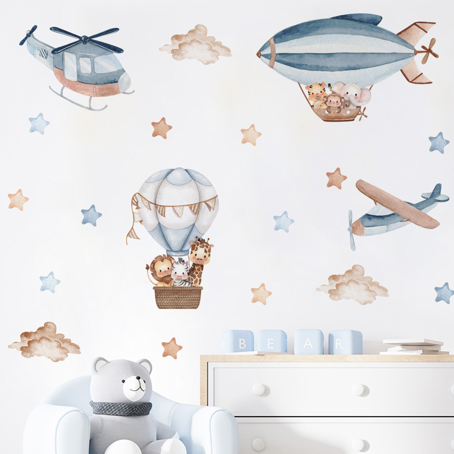 Aquarel Dieren Luchtballon Wol - Baby Nursery Package recensie en prijs
