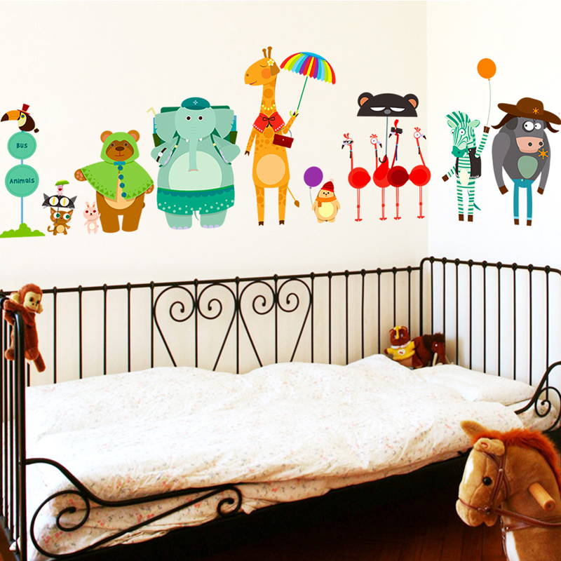 Cartoon Zoo Bus Station Muurst - Baby Zoo Nursery recensie en prijs