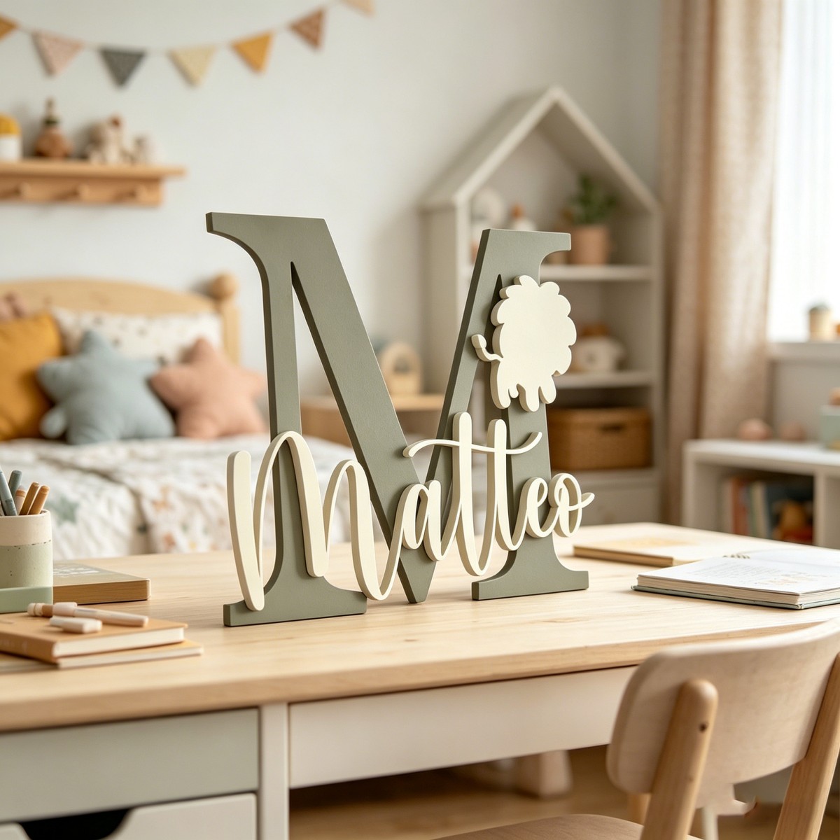 1Pc Aangepaste Leeuw Naam & In - Baby Nursery Baby recensie en prijs