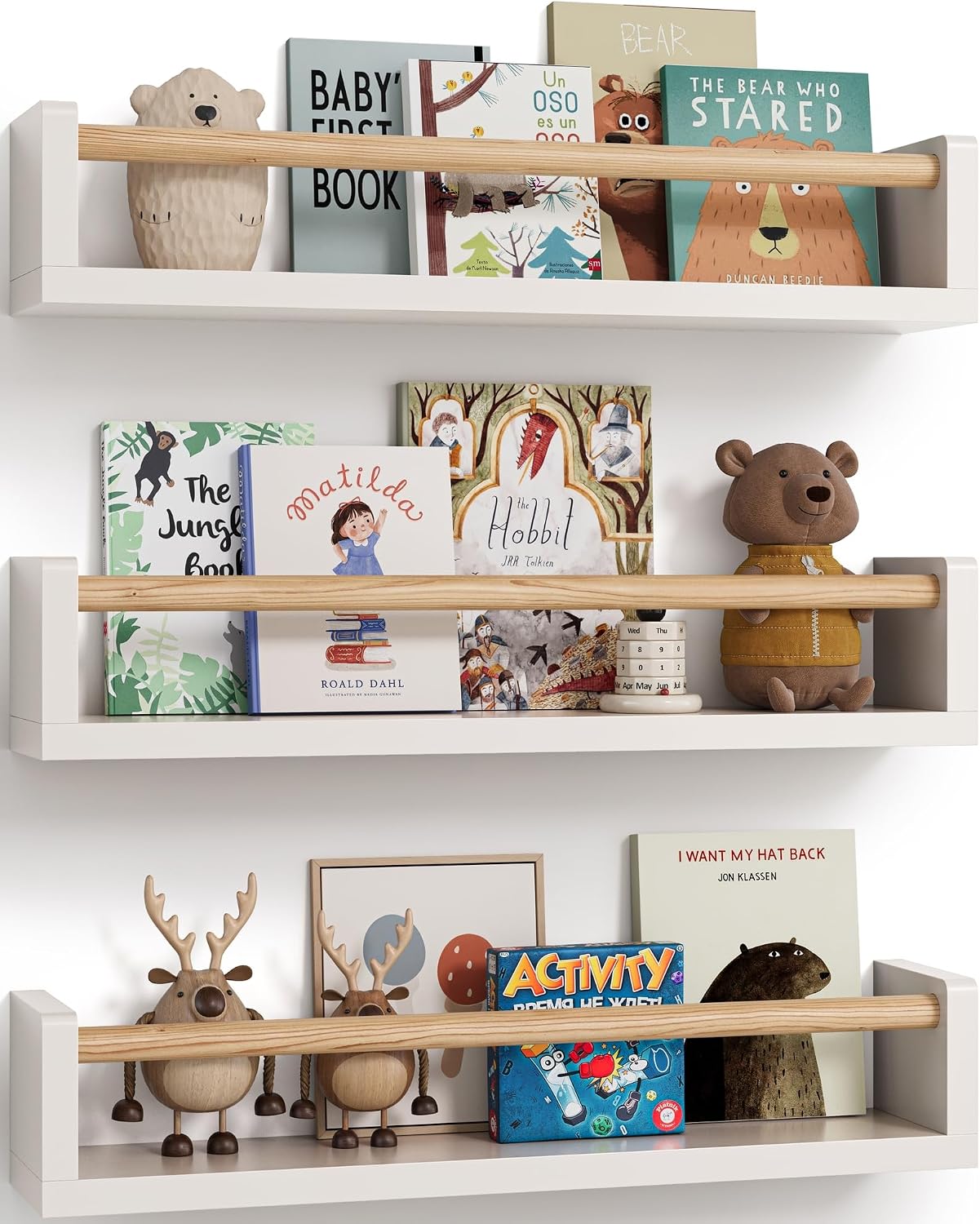 Set van 3 zwevende boekenplank - Baby Nursery Sets recensie en prijs
