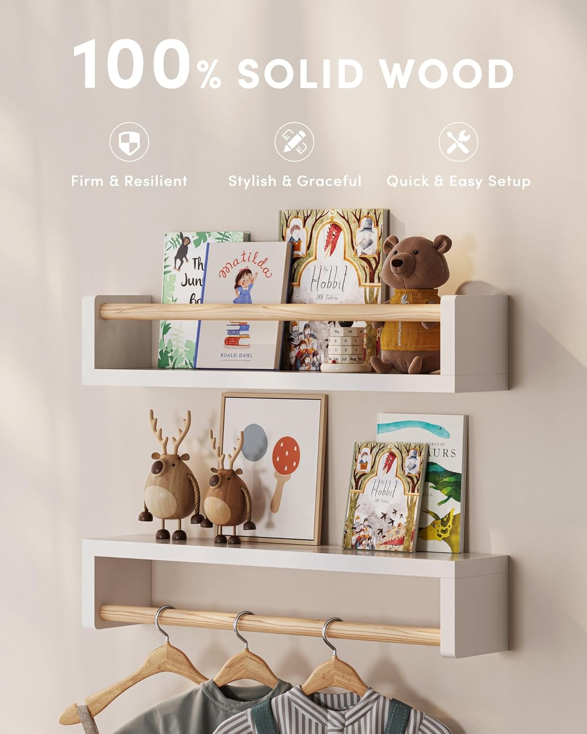 Set van 3 zwevende boekenplank - Baby Nursery Sets recensie en prijs