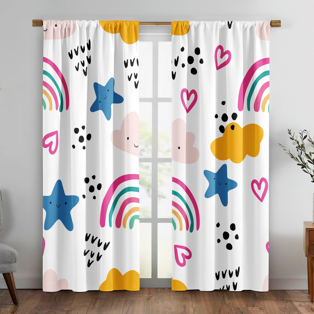 Leuke regenboogsterren harten  - Baby Nursery Youtube recensie en prijs