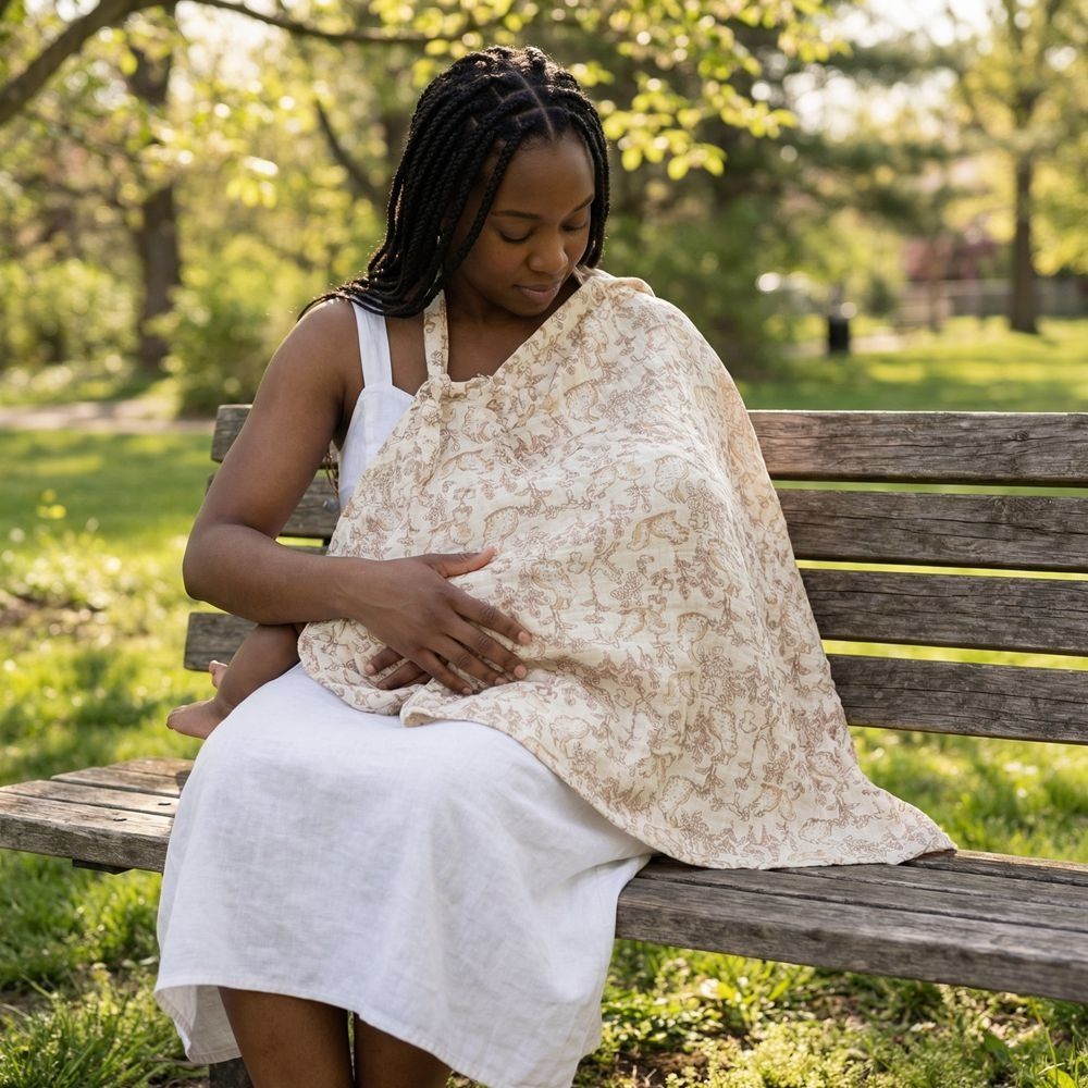 Katoenen borstvoedingsdeken Ve - Nursing Cover Breastfeeding recensie en prijs