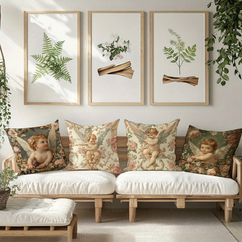Bedrukte engelbloemen kussensl - Baby Nursery Sets recensie en prijs