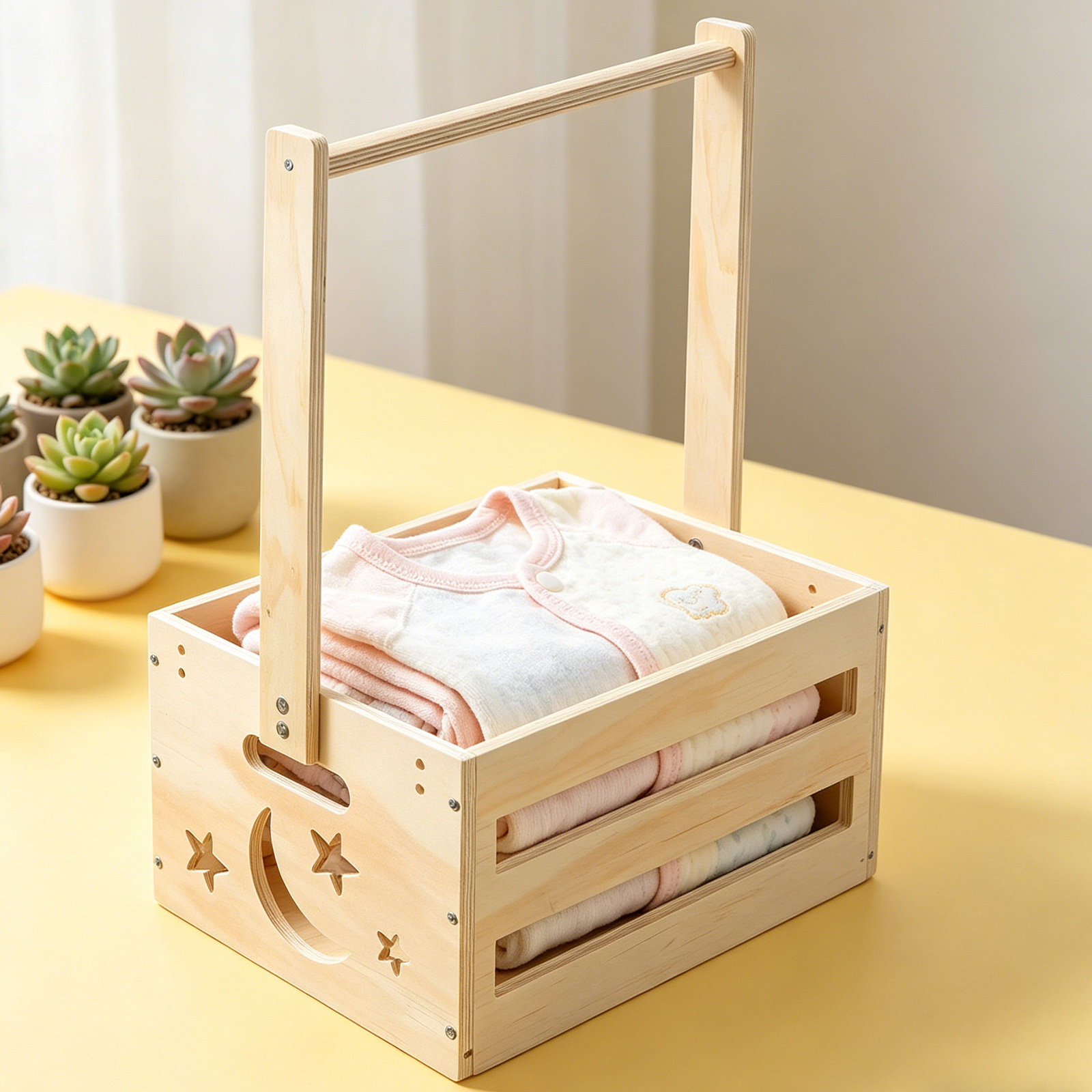 Draagbare houten wasmand, opbe - Baby Nursery Closet Organization recensie en prijs