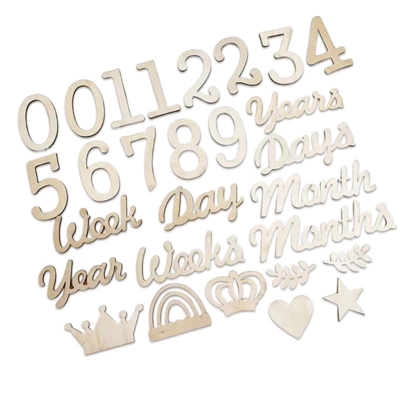 Houten Mijlpalen Nummer en Woo - Baby Nursery Age recensie en prijs
